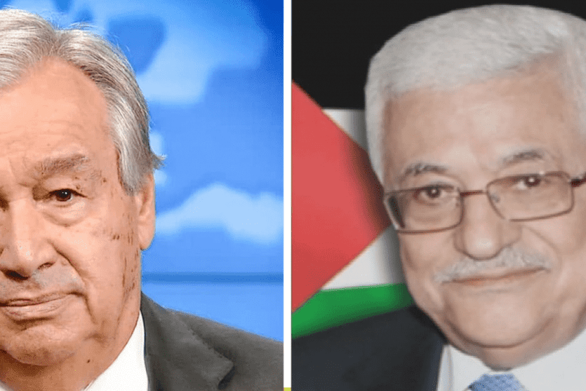 الرئيس عباس وغوتيريش