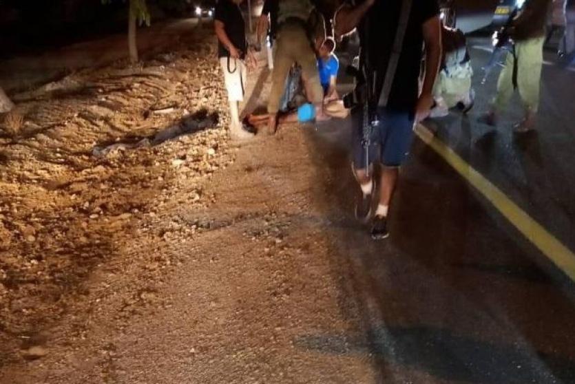 إطلاق النار على الشاب في مستوطنة
