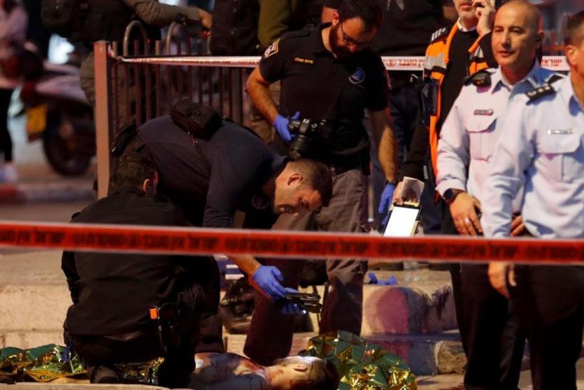 من مكان إعداء الشهيد محمد شوكت أبو سليمة أمس في القدس 