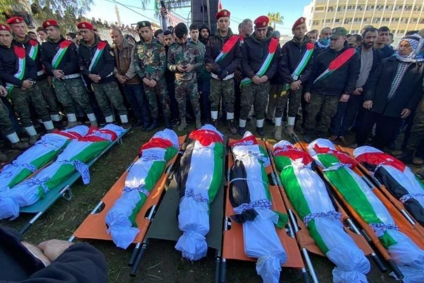 تشييع جثامين 8 فتية في عقربا اليوم