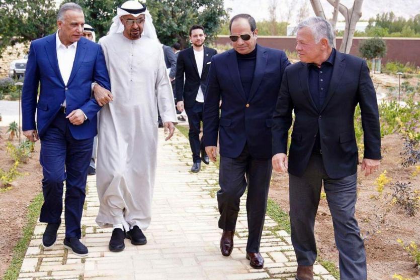 الملك عبدالله والسيسي ومحمد بن زايد