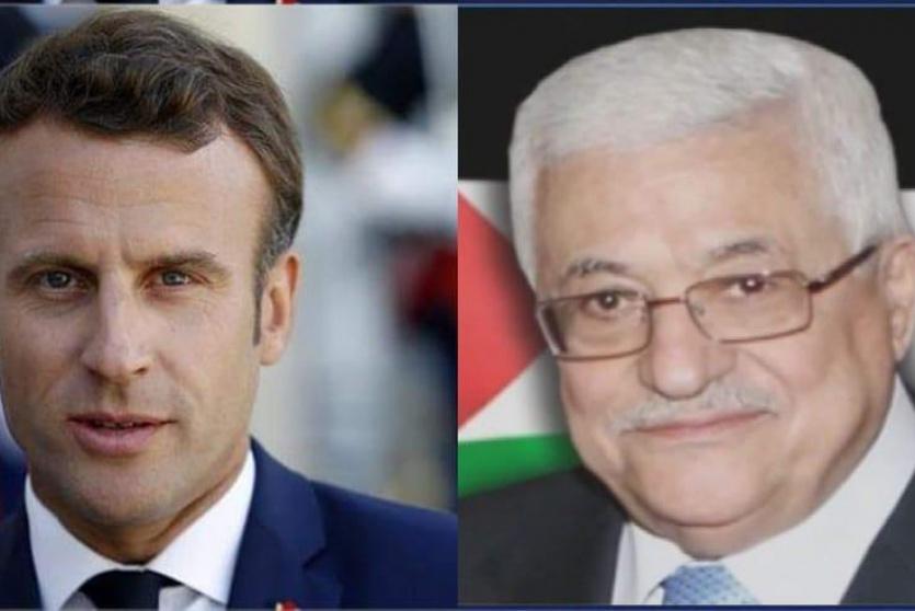 الرئيس محمود عباس ونظيره الفرنسي