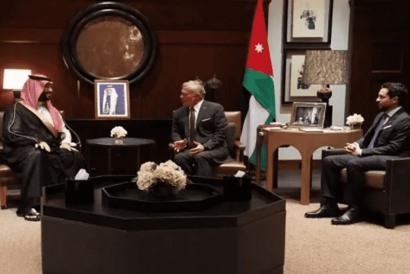 الأمير محمد سلمان والملك عبد الله الثاني