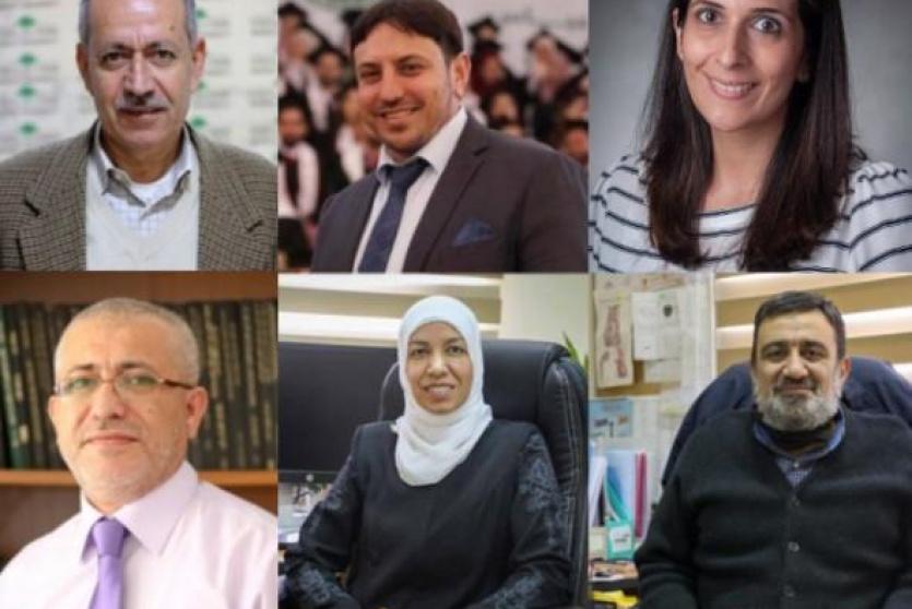 ستة من باحثي وأكاديمي جامعة بيرزيت