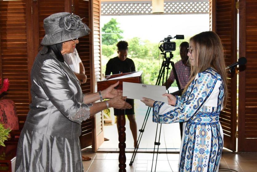 صبح تقدم أوراق اعتمادها كسفير غير مقيم لدولة فلسطين لدى غرينادا