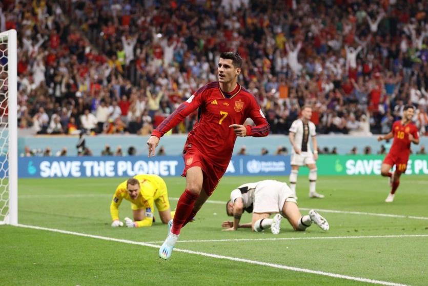 من مباراة اسبانيا والمانيا