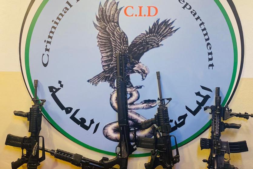 صورة من الأسلحة النارية التي ضبطت