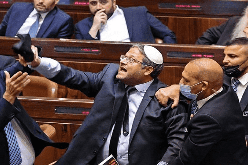 وزير الأمن القومي المتطرف إيتمار بن غفير في الكنيست