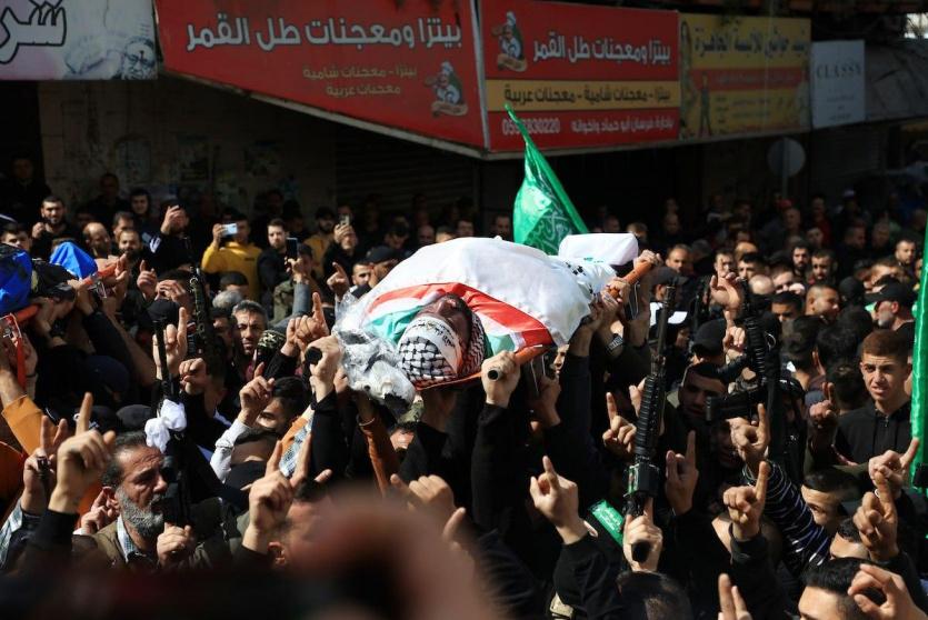 جماهير غفيرة تشييع جثمان شهداء جنين