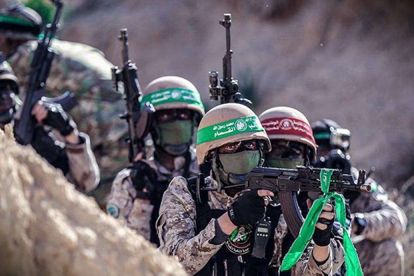 عناصر من فصائل المقاومة بغزة