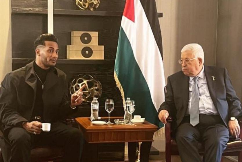 الرئيس عباس يستقبل الفنان محمد رمضان
