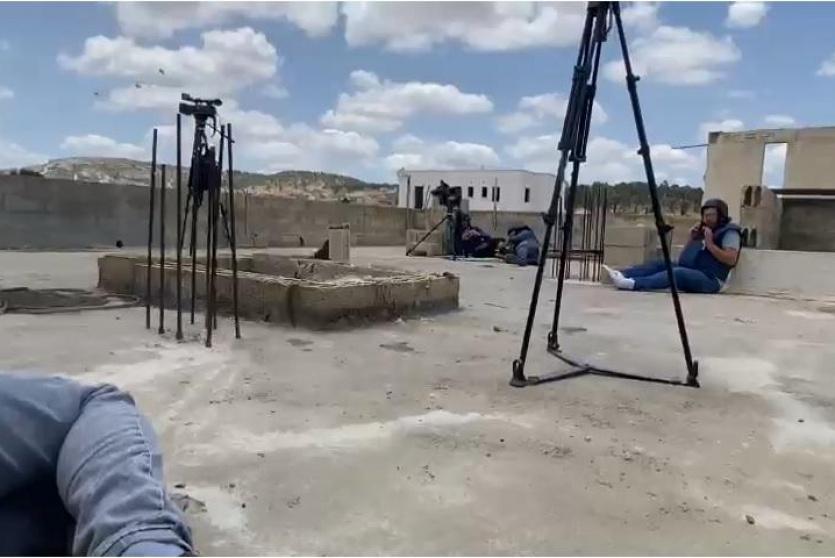 محاصرة الصحفيين في جنين