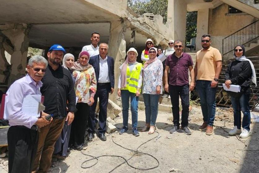 خلال حصر الأضرار في مخيم جنين