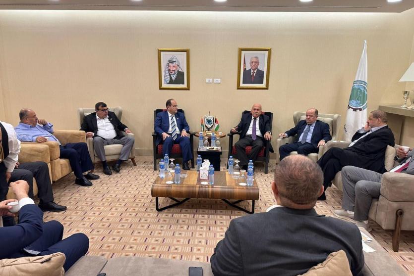خلال لقاء إتحاد رجال الأعمال الفلسطينيين