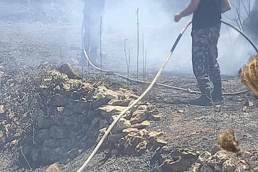 حريق بسبب الألعاب النارية اليوم