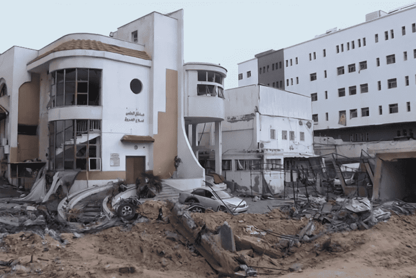 الدمار في مستشفى الشفاء