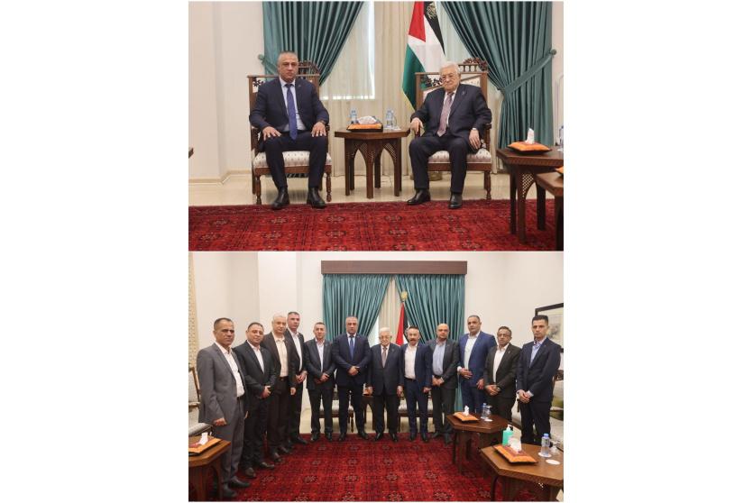 الرئيس يستقبل قائد جهاز الارتباط العسكري وعدد من ضباط الجهاز .