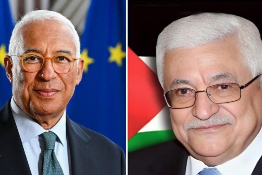 اتصال هاتفي بين الرئيس عباس ورئيس مجلس الاتحاد الأوروبي