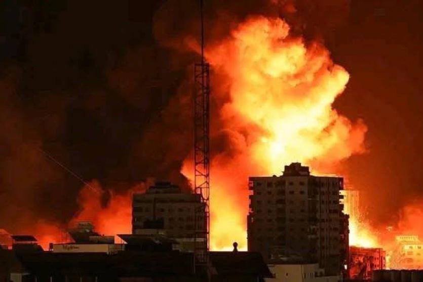 قصف غزة -ارشيف-