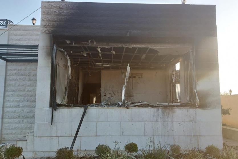 المنزل الذي احرقه المستوطنون في أبو فلاح