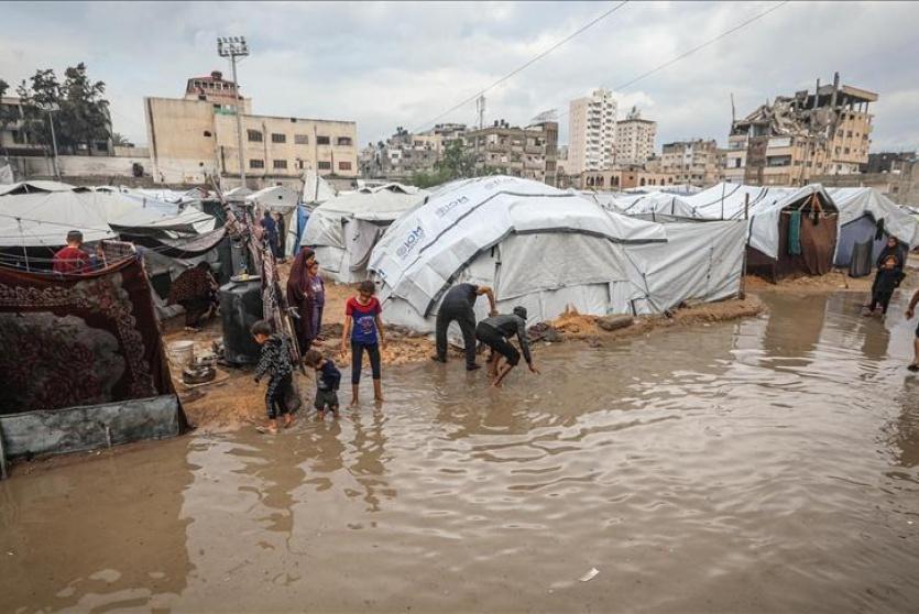 غرق خيام النازحين في غزة - ارشيف