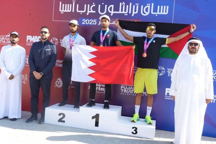 فلسطين تنتزع البرونزية في أول بطولة ترايثلون مصنفة دوليا لغرب آسيا