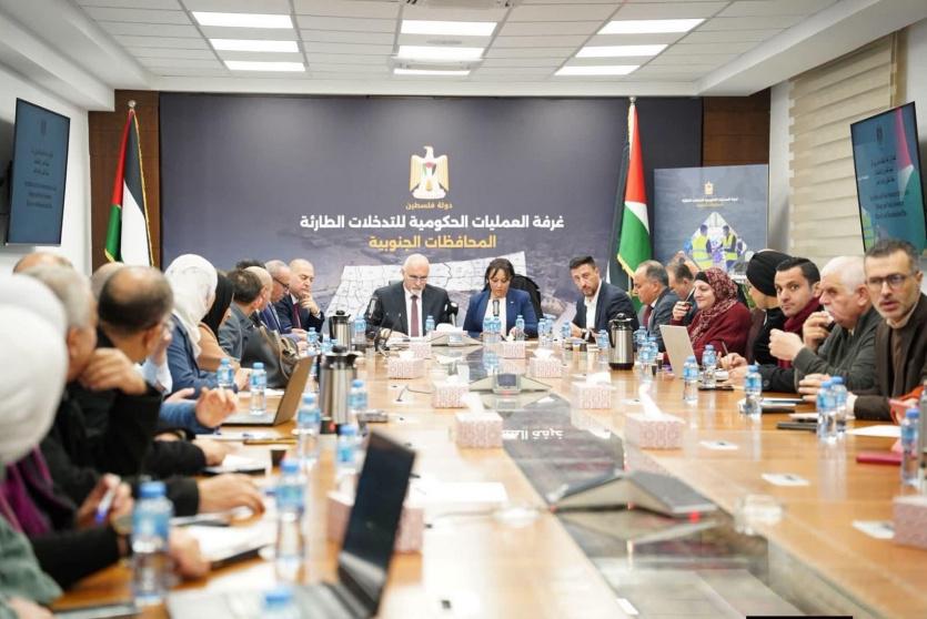 غرفة العمليات الحكومية تستعرض خطة وزارة الزراعة للتعافي وإعادة الإعمار في قطاع غزة