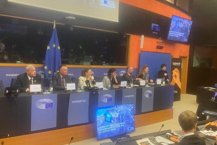 نقابة الصحفيين تشارك بحفل جائزة ساخاروف لعام 2025 في البرلمان الأوروبي كمرشّح للجائزة
