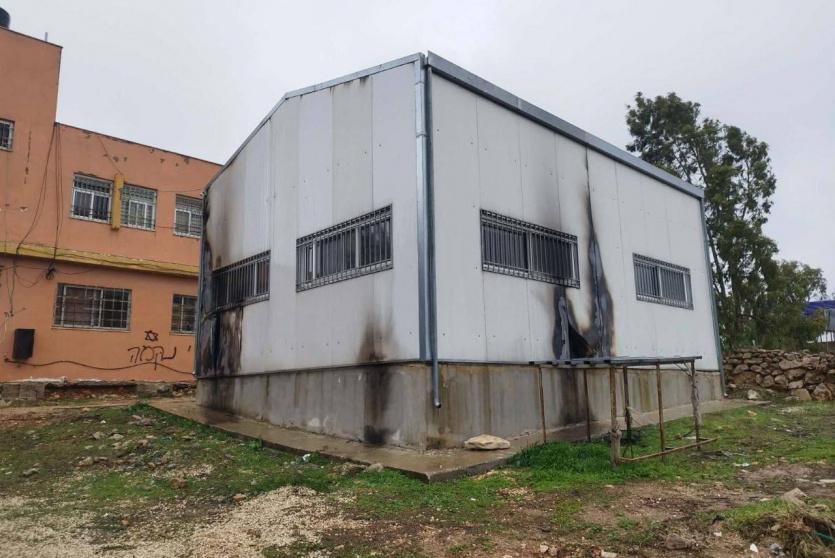 الغرفة الصفية التي أحرقها المستوطنون