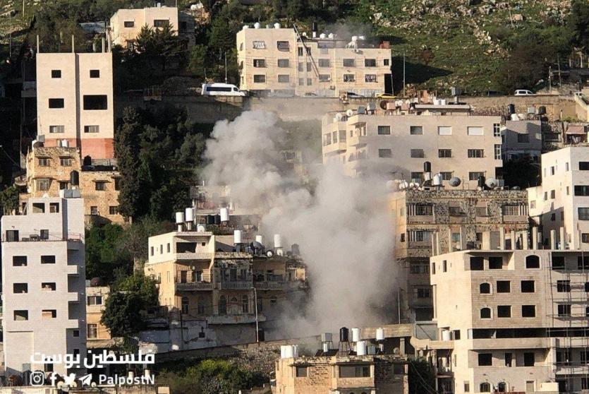 تفجير منزل الشهيد محمود العقاد